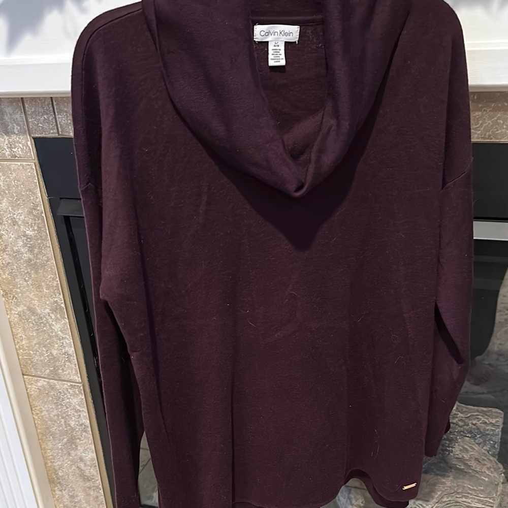 Calvin Klein Purple Cowl Neck Sweater